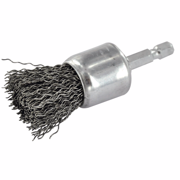 Brosse PINCEAU -Fil acier ondulé -Gros décapage du métal TECHNIC (Blister) - TIVOLY - brossage - Référence: 1T20542 - Image principale - Outil professionnel