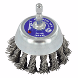 CUP brush - Twisted steel wire - Coarse scouring of the metal (Blister Box) / Ø: 75 / 0.5 - TIVOLY - brushes - Reference: XT202520130 - Vue 1 - Professional Tool