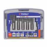 7 pieces - 6 taps HSS M3 to M10 hexagonal shank - Quick change bit holder  - TIVOLY - tapping - Reference: 10503070001 - Vue 1 - Professional Tool