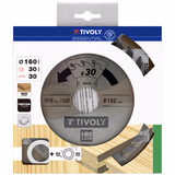 Ø: 160 x Ø2: 30 x Z: 30 / Hojas de sierra circular -Acabado -Para madera dura, estratificada y parqué -Uso en sierra portátil (Funda cartón)  - TIVOLY - serrado - Referencia: XT50514004441 - Vue 2 - Herramienta profesional