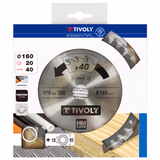 Ø: 160 x Ø2: 20 x Z: 40 / Circular saw blade - Finishing - For plastic, aluminium, hard wood -For portable saw (Carton sleeve)  - TIVOLY - sawing - Reference: XT50514004460 - Vue 2 - Professional Tool