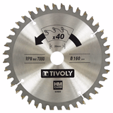 Ø: 160 x Ø2: 20 x Z: 40 / Lame de scie circulaire -Finition -Pour plastique, aluminium, bois durs -Pour scie portative (Etui carton)  - TIVOLY - sciage - Référence: XT50514004460 - Vue 1 - Outil professionnel