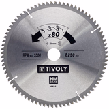 Circular saw blade - Finishing - For plastic, aluminium, hard wood - For radial and table saw ESSENTIAL (Carton sleeve) - TIVOLY - sawing - Reference: XT50134 - Vue 1 - Professional Tool
