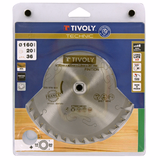 Hojas de sierra circular -Acabado -Para madera -Uso en sierra portátil TECHNIC (Estuche blíster) - TIVOLY - serrado - Referencia: XT50164 - Vue 2 - Herramienta profesional