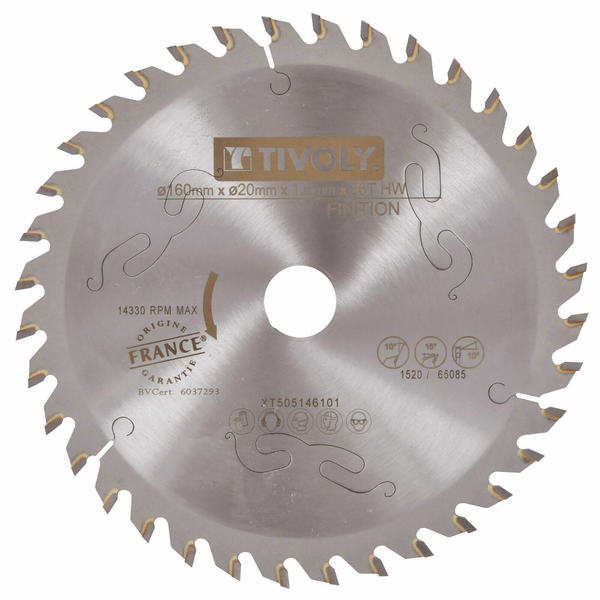 Circular saw blade - Finishing - For wood - For portable saw TECHNIC (Blister Box) - TIVOLY - sawing - Reference: XT50164 - Image principale - Professional Tool