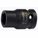 F 1/2" magnetic impact socket - IMPACT - For male hexagonal screws (Blister Box) N°: N13 / L: 38 - TIVOLY - screwdriving - Reference: 11591421300 - Vue 1 - Professional Tool
