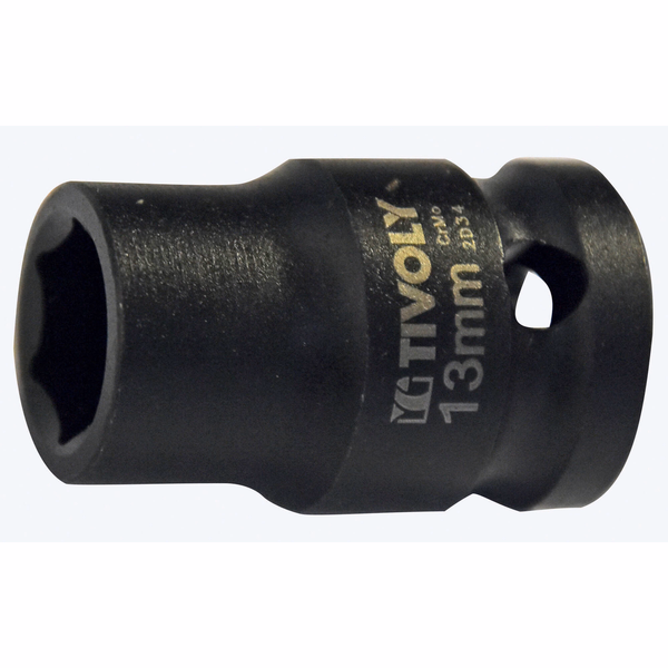 F 1/2" magnetic impact socket - IMPACT - For male hexagonal screws (Blister Box) N°: N13 / L: 38 - TIVOLY - screwdriving - Reference: 11591421300 - Image principale - Professional Tool