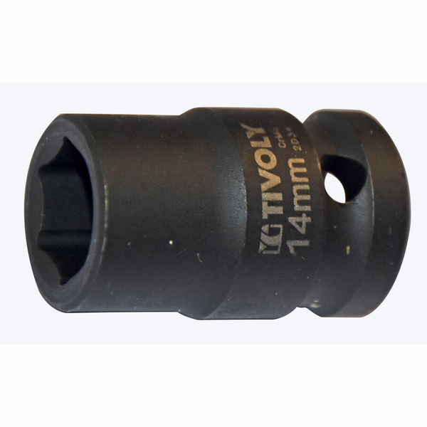 F 1/2" magnetic impact socket - IMPACT - For male hexagonal screws (Blister Box) N°: N14 / L: 38 - TIVOLY - screwdriving - Reference: 11591421400 - Image principale - Professional Tool