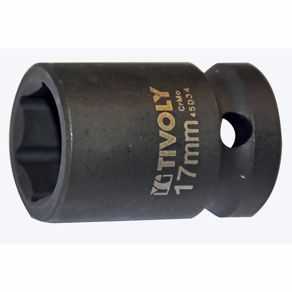 F 1/2" magnetic impact socket - IMPACT - For male hexagonal screws (Blister Box) N°: N17 / L: 38 - TIVOLY - screwdriving - Reference: 11591421700 - Image principale - Professional Tool