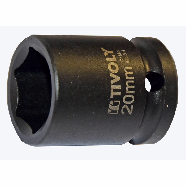 F 1/2" magnetic impact socket - IMPACT - For male hexagonal screws (Blister Box) N°: N20 / L: 38 - TIVOLY - screwdriving - Reference: 11591422000 - Image principale - Professional Tool