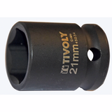 F 1/2" magnetic impact socket - IMPACT - For male hexagonal screws (Blister Box) N°: N21 / L: 38 - TIVOLY - screwdriving - Reference: 11591422100 - Vue 1 - Professional Tool