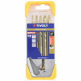 5 brocas para hormigón mango hexagonal shock serie Ø 3 a 8 mm  - TIVOLY - taladrado - Referencia: 10901670002 - Vue 2 - Herramienta profesional