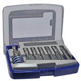 7 pieces - 6 taps HSS M3 to M10 hexagonal shank - Quick change bit holder  - TIVOLY - tapping - Reference: 10503070001 - Vue 4 - Professional Tool