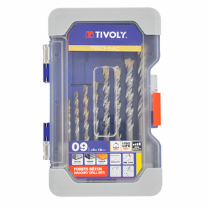 9 brocas para hormigón graduadas SLR Ø 3 a 12 mm  - taladrado - Réf. 10960570018 - Outil professionnel - Tivoly