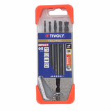 5 fully ground HSS metal drill bits, special cut, hexagonal shank 6.35 mm Ø 2 to 6 mm  - TIVOLY - drilling - Reference: 11434370002 - Vue 2 - Professional Tool