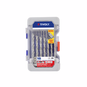 18 brocas para metales HSS rectificadas, punta en cruz Ø 2 a 10 mm  - taladrado - Réf. 11452070001 - Outil professionnel - Tivoly