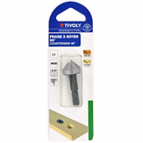 90° carbon steel countersinker - Hexagonal shank - Especially for wood (Blister) / Ø: 19 / L: 50 - TIVOLY - milling - Reference: XT60612045205 - Vue 2 - Professional Tool