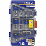 12 router cutters in assorted shapes - 6 mm shank  - TIVOLY - routing - Reference: XT606470005 - Vue 1 - Professional Tool