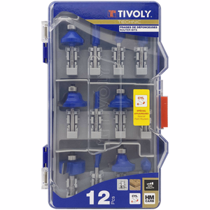 12 router cutters in assorted shapes - 6 mm shank  - router mixed compositions - Reference: XT606470005 - Professional Tool - Tivoly