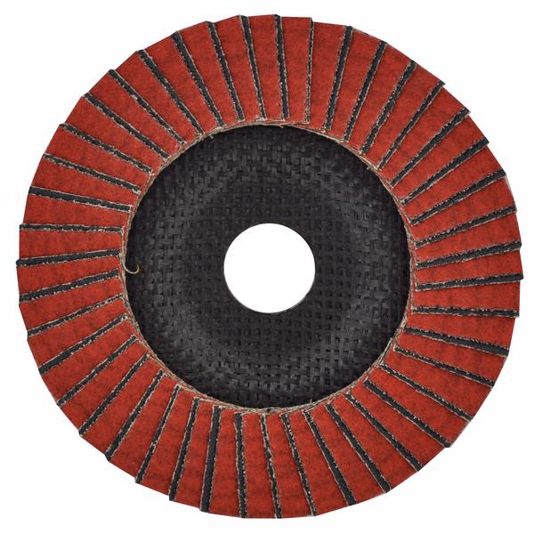 Disque LAMELLES CERAMIQUE & ZIRCONIUM (Cartonnette brochable) / Dim Ø125 / Gr : 80 - TIVOLY - ponçage - Référence: XT10112011348 - Image principale - Outil professionnel