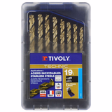 19 HSS-E5 metal drill bit (5% cobalt) - SLR graduated - Split point - Ø 1 to 10 mm  - TIVOLY - drilling - Reference: 11468570015 - Vue 2 - Professional Tool
