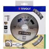 Ø: 180 x Ø2: 30 x Z: 40 / Lame de scie circulaire -Finition - Pour Bois dur, stratifié, parquet -Pour scie portative (Etui carton)  - TIVOLY - sciage - Référence: XT50514004444 - Vue 2 - Outil professionnel