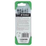 5 Shock Series wood drill bits 3-point, hexagonal shank, Ø 3 to 8 mm  - TIVOLY - drilling - Reference: 10803770002 - Vue 3 - Professional Tool
