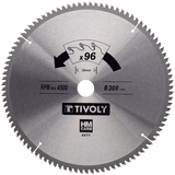 Ø: 300 x Ø2: 30 x Z: 96 / Lame de scie circulaire -Finition - Pour Bois dur, stratifié, parquet -Pour scie radiale (Etui carton)  - TIVOLY - sciage - Référence: XT50514004477 - Vue 1 - Outil professionnel