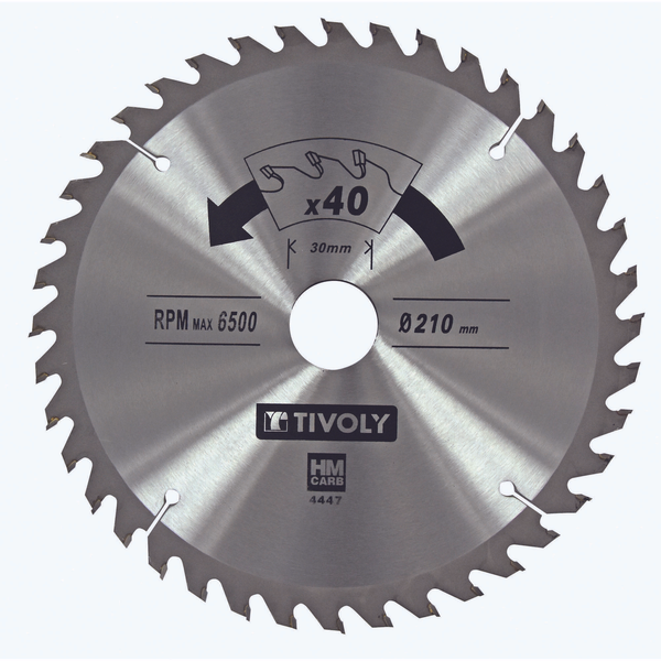 Lame de scie circulaire -Finition - Pour Bois dur, stratifié, parquet -Pour scie portative ESSENTIAL (Etui carton) - TIVOLY - sciage - Référence: XT50034 - Image principale - Outil professionnel