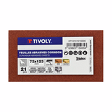 21 hojas abrasivas de corindón 73x123 mm  - TIVOLY - lijado - Referencia: XT10151515035 - Vue 2 - Herramienta profesional