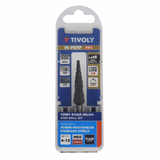 Step taper drill HSS-E5 (Cobalt 5%) -TiAlN coated -TivolyNorm -Helical -Cross point -3-flat shank (Hanging box) / ØMin/Max : 4/12  - TIVOLY - drilling - Reference: 11448720412 - Vue 2 - Professional Tool