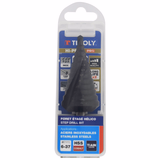 Step taper drill HSS-E5 (Cobalt 5%) -TiAlN coated -TivolyNorm -Helical -Cross point -3-flat shank (Hanging box) / ØMin/Max : 6/37  - TIVOLY - drilling - Reference: 11448720637 - Vue 2 - Professional Tool