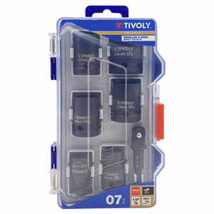7 pieces -5 impact sockets Ø 13 to 24 mm + 1 F 1/2" socket 6.35 mm hex bit holder + 1x 6.35 mm hex socket holder for 1/2" sockets - IMPACT  - sockets/ socket driver - Reference: 11521470003 - Professional Tool - Tivoly