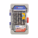 100 fully ground HSS metal drill bits, Split point, Ø 1 to 13 mm  - TIVOLY - drilling - Reference: 11452070003 - Vue 1 - Professional Tool