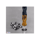 Ø: 1 / L: 34 / Foret métaux taillé meulé HSS -Revêtu en bout TiN -DIN338 -h8 -Pointe en croix -Queue à 3 méplats (Blister) - TIVOLY - perçage - Référence: 11453120100 - Vue 3 - Outil professionnel