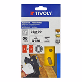 EASY-FIX pad - 93x190 mm - For orbital sander (Carton sleeve) / Dim 93x190 / Gr : 120 - TIVOLY - sanding - Reference: XT10122012007 - Vue 2 - Professional Tool