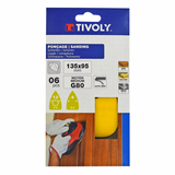 EASY-FIX sanding pad - 135x95 mm - For B&D mouse sander (Carton sleeve) / Dim 135x95 / Gr : 180 - TIVOLY - sanding - Reference: XT10122022243 - Vue 2 - Professional Tool