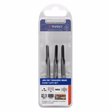 Juego de 3 machos de roscar a mano HSS | Rosca Métrica | DIN352 (Blíster) / Ø: 5 X 0.8 - TIVOLY - roscado & fileteado - Referencia: 1050052050080 - Vue 2 - Herramienta profesional