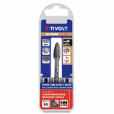 Carbide rotary burr Ogive, rounded, Normal teeth Chip-breaker D shaped (Hanging box) # / Ø: 10 / d2: 6 / L: 65 - TIVOLY - milling - Reference: 10318321000 - Vue 2 - Professional Tool