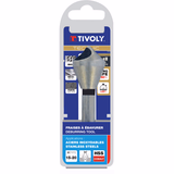 Avellanador con agujero HSSE5% cobalto a 90º Mango cilíndrico (Caja colgante) / Ø: 15-20 / L: 85 - TIVOLY - fresado - Referencia: 10361321520 - Vue 2 - Herramienta profesional