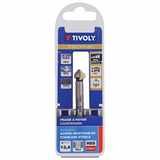 DIN335C HSSE5% cobalt 90° countersinker- Cylindrical shank (Hanging box) / Ø: 13.4 / L: 56 - TIVOLY - milling - Reference: 10331621340 - Vue 2 - Professional Tool