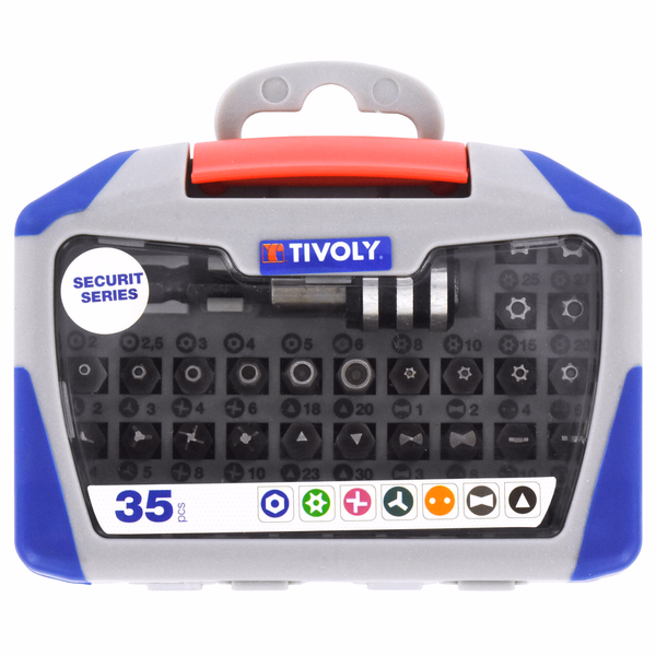 35 pieces - 34 Securit series bits + 1 magnetic bit holder  - TIVOLY - screwdriving - Reference: 11501572001 - Image principale - Professional Tool