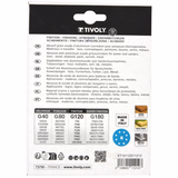 Disco AUTOADHESIVO -Ø125 mm - Perforación 8 orificios -Para lijadora excéntrica (Funda cartón) / Dim Ø125 / Gr : 120 - TIVOLY - lijado - Referencia: XT10112011212 - Vue 3 - Herramienta profesional