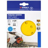 EASY-FIX sanding disc - Ø125 mm - 8-hole perforation - For eccentric sander (Carton sleeve) / Dim Ø125 / Gr : 180 - TIVOLY - sanding - Reference: XT10112011213 - Vue 2 - Professional Tool