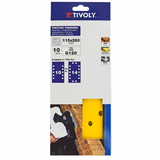 Patin PERFORÉ -115x280mm -Pour ponceuse vibrante (Etui carton) / Dim 115x280 / Gr : 120 - TIVOLY - ponçage - Référence: XT10122012242 - Vue 2 - Outil professionnel