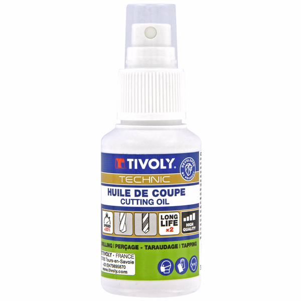 Huile de Coupe Spray 50ml - Sans PFAS & Biodégradable  - TIVOLY - perçage - Référence: 11111820001 - Image principale - Outil professionnel