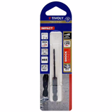 Ø: 2.5 / L: 76 / Shock Series fully ground HSS metal drill bit - Special point - Hexagonal shank (Blister) - TIVOLY - drilling - Reference: 11434320250 - Vue 2 - Professional Tool