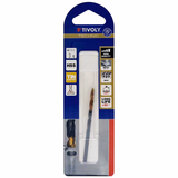 Ø: 3.5 / L: 70 / Foret métaux taillé meulé HSS -Revêtu en bout TiN -DIN338 -h8 -Pointe en croix -Queue à 3 méplats (Blister) - TIVOLY - perçage - Référence: 11453120350 - Vue 2 - Outil professionnel