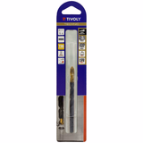 Ø: 6.5 / L: 101 / Foret métaux taillé meulé HSS -Revêtu en bout TiN -DIN338 -h8 -Pointe en croix -Queue à 3 méplats (Blister) - TIVOLY - perçage - Référence: 11453120650 - Vue 2 - Outil professionnel