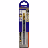 Ø: 12 / L: 151 / Foret métaux taillé meulé HSS -Revêtu en bout TiN -DIN338 -h8 -Pointe en croix -Queue à 3 méplats (Blister) - TIVOLY - perçage - Référence: 11453121200 - Vue 2 - Outil professionnel